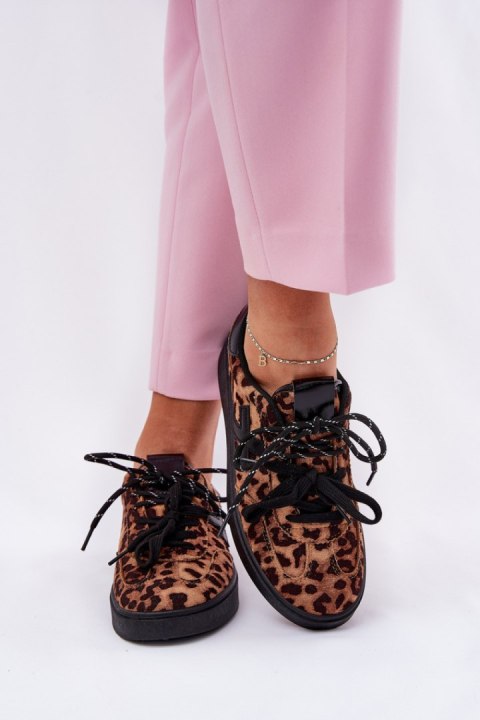 Buty Sportowe Model Zelevelis C2051-10 Brown Panterka - Step in style Buty Sportowe Model Zelevelis C2051-10 Brown Panterka - Step in style