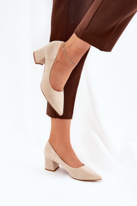 Czółenka Model Merinette KJ-10 Beige - Step in style Czółenka Model Merinette KJ-10 Beige - Step in style
