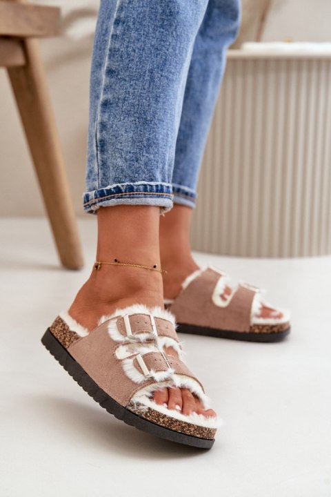 Kapcie Model Ezilena ESL-200 Beige - Step in style Kapcie Model Ezilena ESL-200 Beige - Step in style