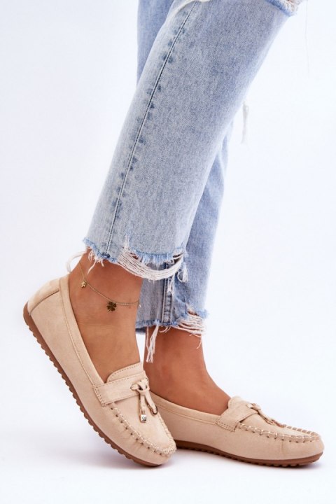 Mokasyny Model Good Time ZA28P Beige - Step in style Mokasyny Model Good Time ZA28P Beige - Step in style