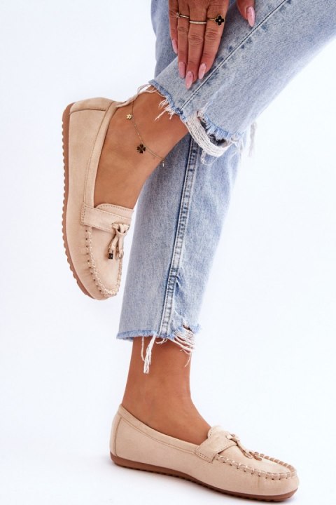 Mokasyny Model Good Time ZA28P Beige - Step in style Mokasyny Model Good Time ZA28P Beige - Step in style
