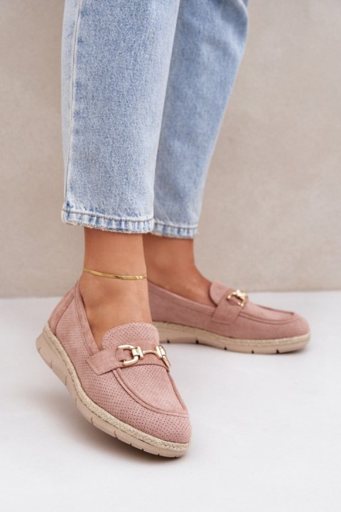 Mokasyny Model Lainer C-426 Pink - Step in style Mokasyny Model Lainer C-426 Pink - Step in style