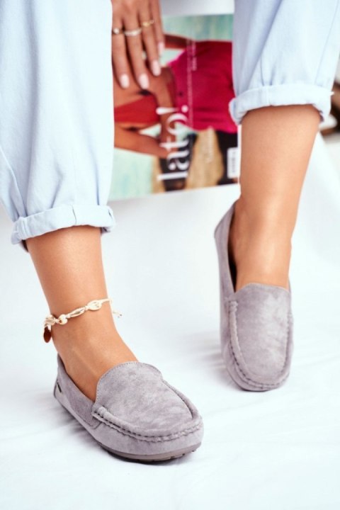 Mokasyny Model Morreno 20PB26-2190 Grey - Step in style Mokasyny Model Morreno 20PB26-2190 Grey - Step in style
