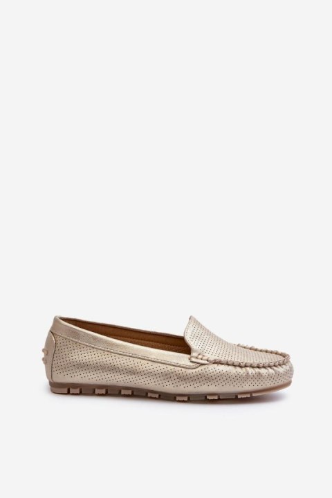 Mokasyny Model Ranica 24PB02-7669 Gold - Step in style Mokasyny Model Ranica 24PB02-7669 Gold - Step in style