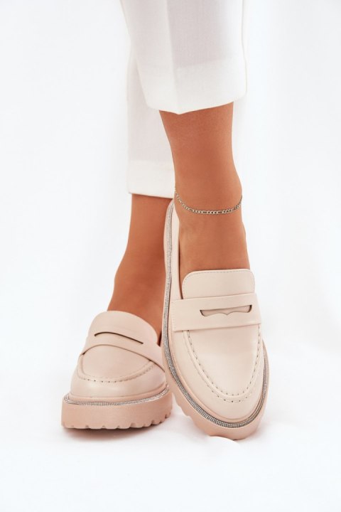 Mokasyny Model Wilamla 100-368 Beige Zamsz - Step in style Mokasyny Model Wilamla 100-368 Beige Zamsz - Step in style