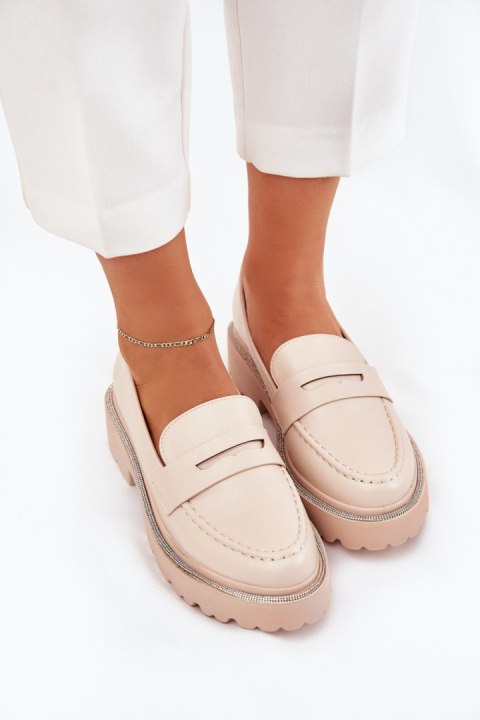 Mokasyny Model Wilamla 100-368 Beige Zamsz - Step in style Mokasyny Model Wilamla 100-368 Beige Zamsz - Step in style
