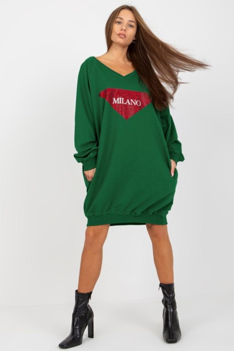 Bluza Damska Model VI-BL-3113.73P Dark Green - Factory Price Bluza Damska Model VI-BL-3113.73P Dark Green - Factory Price