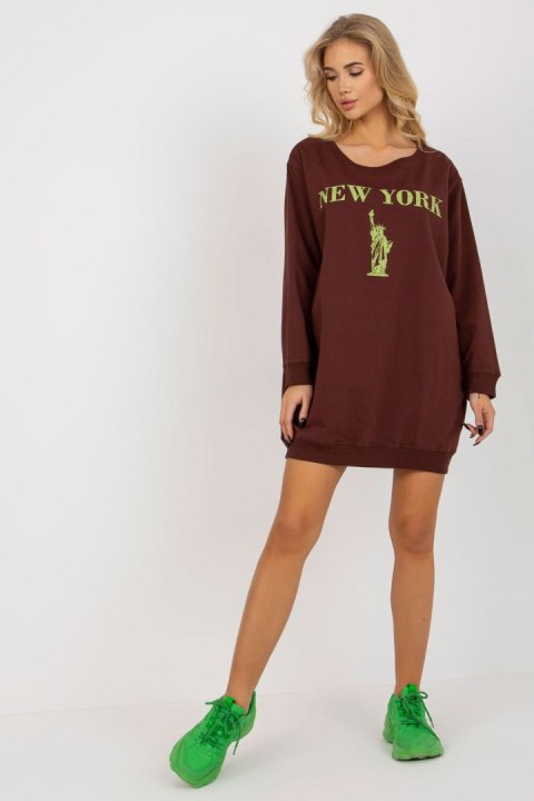 Bluza Damska Model VI-BL-3212.15X Dark Brown - Factory Price Bluza Damska Model VI-BL-3212.15X Dark Brown - Factory Price