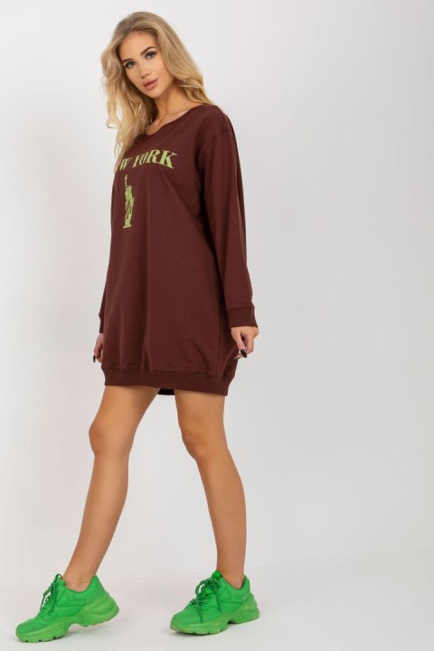 Bluza Damska Model VI-BL-3212.15X Dark Brown - Factory Price Bluza Damska Model VI-BL-3212.15X Dark Brown - Factory Price