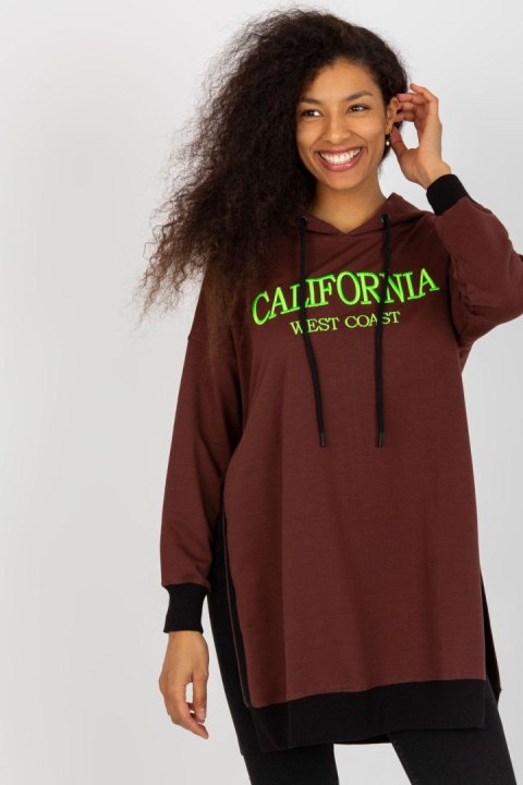 Bluza Damska Model VI-BL-327.70P Dark Brown - Factory Price Bluza Damska Model VI-BL-327.70P Dark Brown - Factory Price