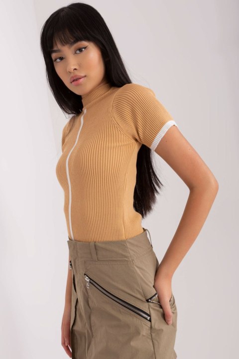 Bluzka Model BA-BZ-1456.72P Camel - Badu Bluzka Model BA-BZ-1456.72P Camel - Badu
