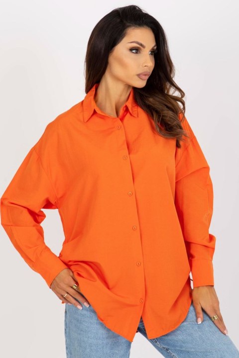 Koszula Damska Model TO-KS-7128.70 Orange - Factory Price Koszula Damska Model TO-KS-7128.70 Orange - Factory Price