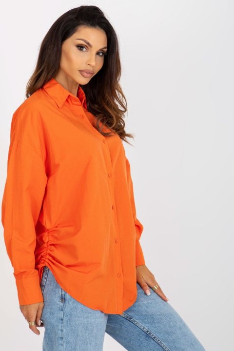 Koszula Damska Model TO-KS-7128.70 Orange - Factory Price Koszula Damska Model TO-KS-7128.70 Orange - Factory Price