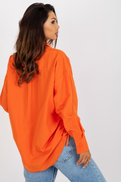 Koszula Damska Model TO-KS-7128.70 Orange - Factory Price Koszula Damska Model TO-KS-7128.70 Orange - Factory Price