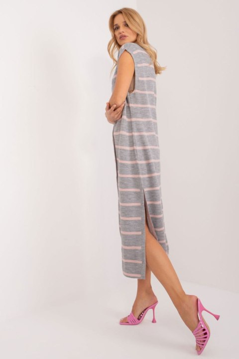 Sukienka Model BA-SK-6110.04 Grey/Pink - Badu Sukienka Model BA-SK-6110.04 Grey/Pink - Badu