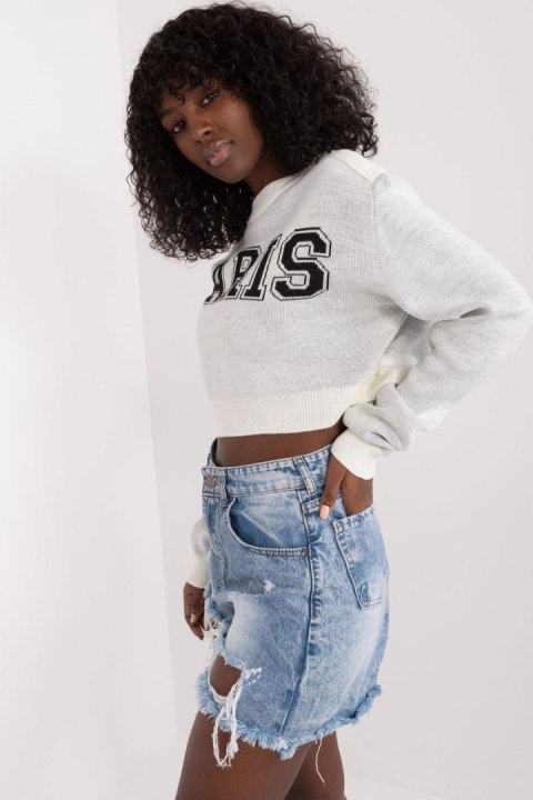 Sweter Damski Model BA-SW-1489.24 Ecru - Badu Sweter Damski Model BA-SW-1489.24 Ecru - Badu