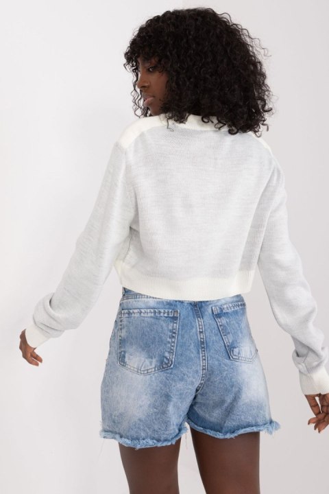Sweter Damski Model BA-SW-1489.24 Ecru - Badu Sweter Damski Model BA-SW-1489.24 Ecru - Badu