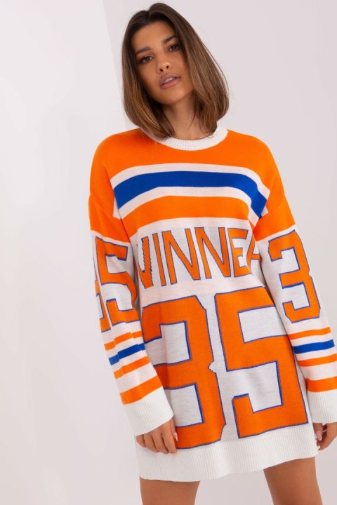 Sweter Damski Model BA-SW-2206.48P Orange - Badu Sweter Damski Model BA-SW-2206.48P Orange - Badu