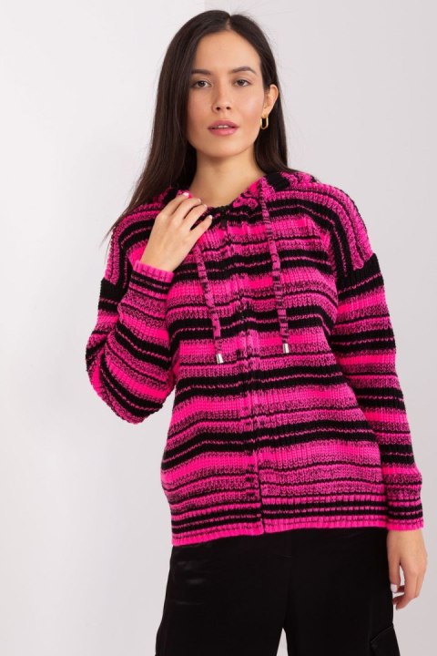 Sweter Damski Model BA-SW-8000.56P Black/Pink - Badu Sweter Damski Model BA-SW-8000.56P Black/Pink - Badu
