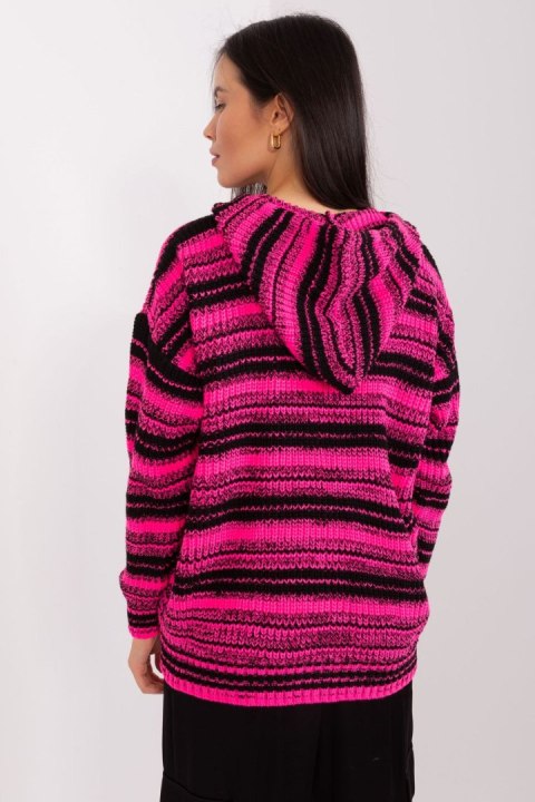 Sweter Damski Model BA-SW-8000.56P Black/Pink - Badu Sweter Damski Model BA-SW-8000.56P Black/Pink - Badu