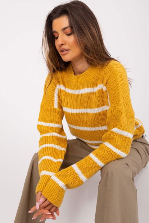 Sweter Damski Model BA-SW-8025.38P Dark Yellow - Badu Sweter Damski Model BA-SW-8025.38P Dark Yellow - Badu