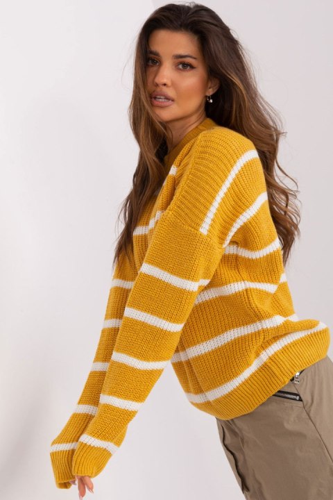 Sweter Damski Model BA-SW-8025.38P Dark Yellow - Badu Sweter Damski Model BA-SW-8025.38P Dark Yellow - Badu