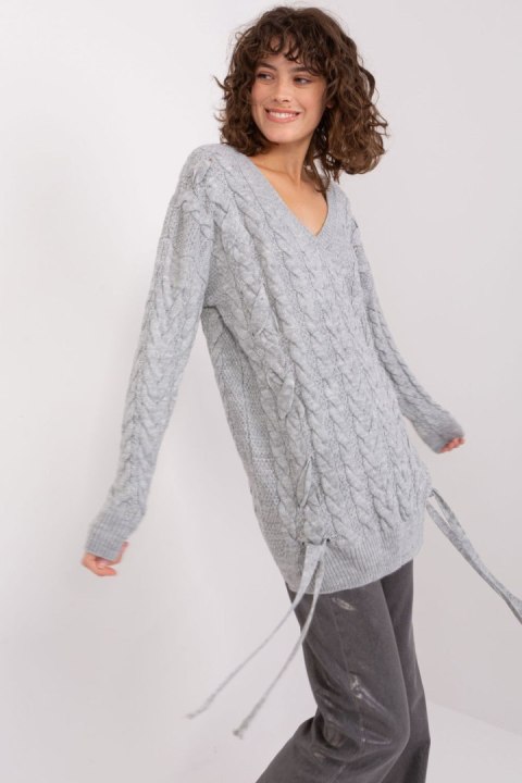 Sweter Damski Model BA-SW-8027.85P Grey - Badu Sweter Damski Model BA-SW-8027.85P Grey - Badu