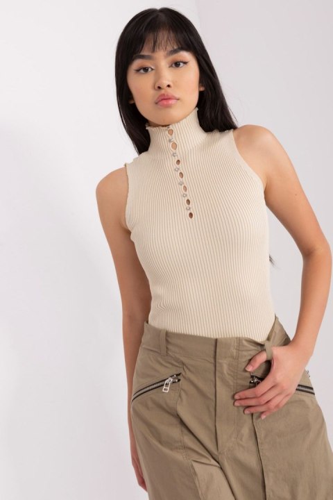 Bluzka Model BA-BZ-2301.00P Beige - Badu Bluzka Model BA-BZ-2301.00P Beige - Badu