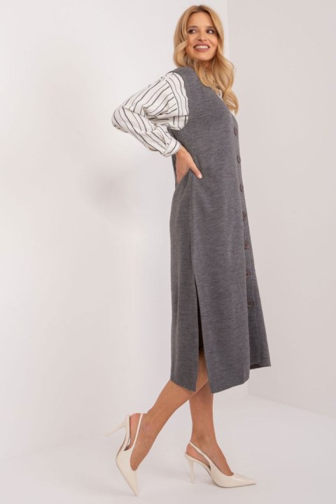 Sukienka Model BA-SK-6109.07 Dark Grey - Badu Sukienka Model BA-SK-6109.07 Dark Grey - Badu