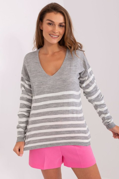Sweter Damski Model BA-BZ-2201.62P Grey - Badu Sweter Damski Model BA-BZ-2201.62P Grey - Badu
