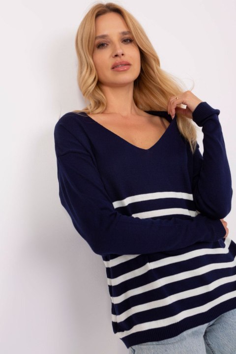 Sweter Damski Model BA-BZ-2201.62P Navy - Badu Sweter Damski Model BA-BZ-2201.62P Navy - Badu
