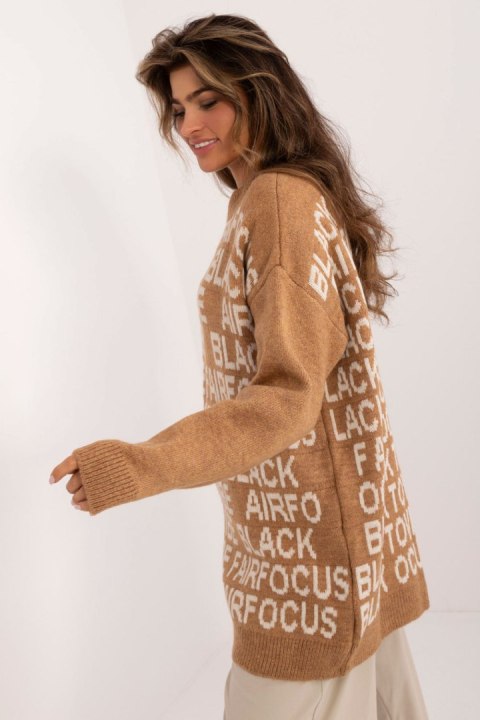 Sweter Damski Model BA-SW-0546.07 Camel - Badu Sweter Damski Model BA-SW-0546.07 Camel - Badu