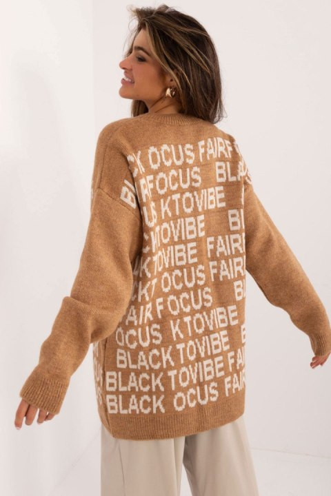 Sweter Damski Model BA-SW-0546.07 Camel - Badu Sweter Damski Model BA-SW-0546.07 Camel - Badu