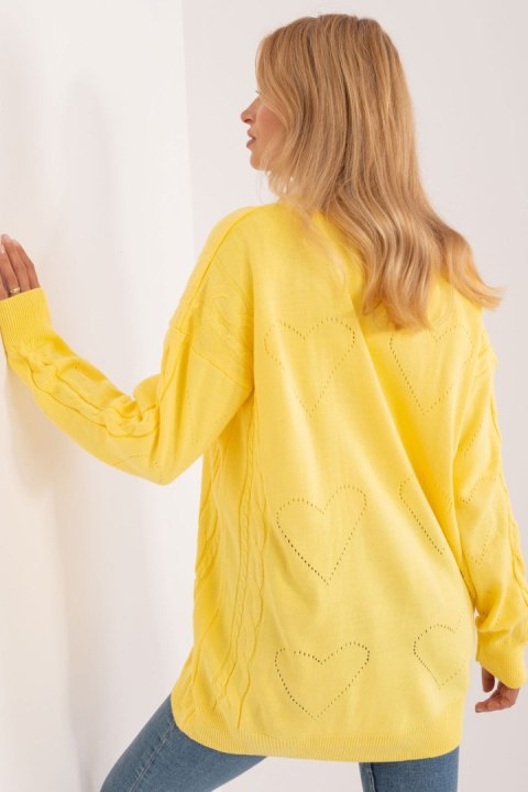 Sweter Damski Model BA-SW-12055.14X Yellow - Badu Sweter Damski Model BA-SW-12055.14X Yellow - Badu