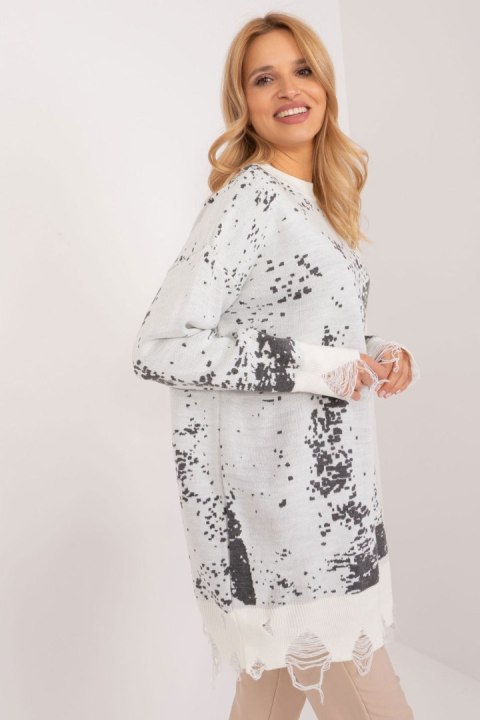 Sweter Damski Model BA-SW-14106.94 Ecru - Badu Sweter Damski Model BA-SW-14106.94 Ecru - Badu