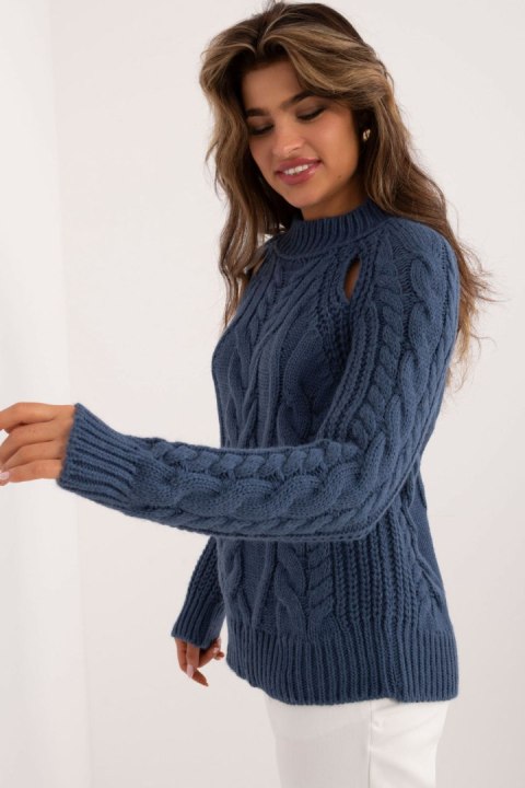 Sweter Damski Model BA-SW-1560.19 Dark Blue - Badu Sweter Damski Model BA-SW-1560.19 Dark Blue - Badu