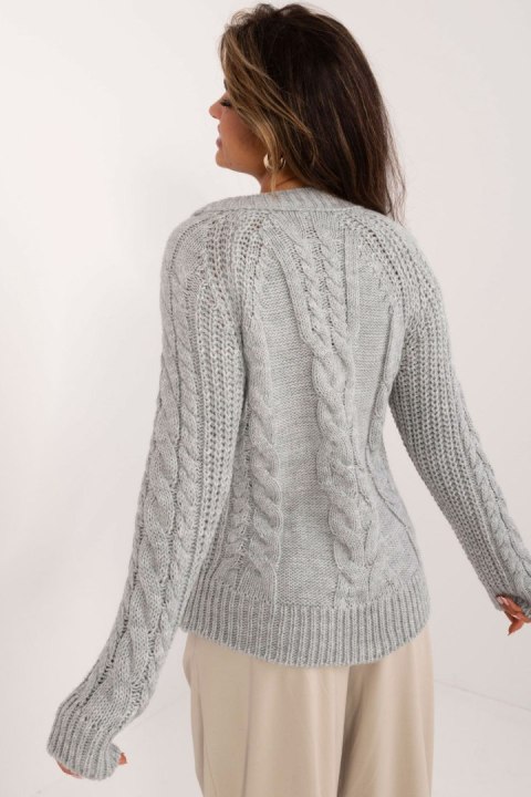 Sweter Damski Model BA-SW-1560.19 Grey - Badu Sweter Damski Model BA-SW-1560.19 Grey - Badu