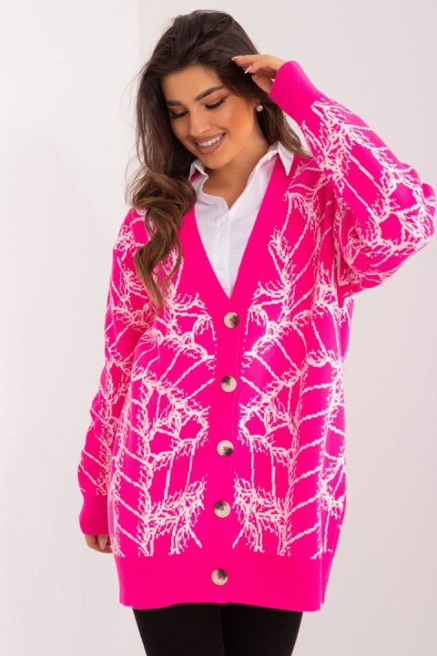 Sweter Damski Model BA-SW-2040.78 Fluo Pink - Badu Sweter Damski Model BA-SW-2040.78 Fluo Pink - Badu