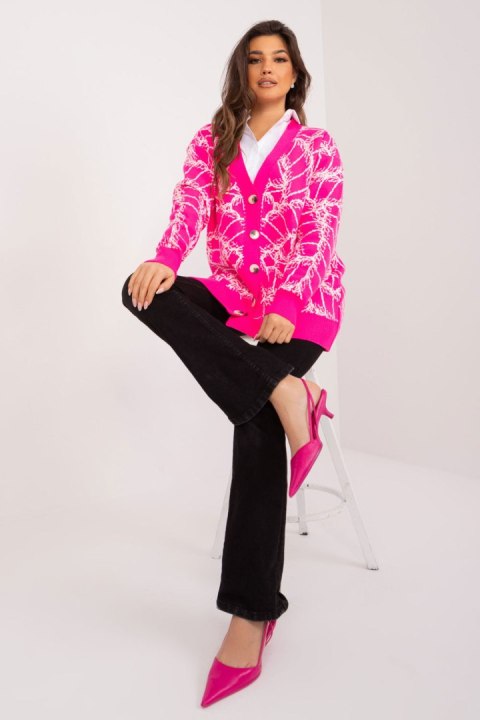 Sweter Damski Model BA-SW-2040.78 Fluo Pink - Badu Sweter Damski Model BA-SW-2040.78 Fluo Pink - Badu