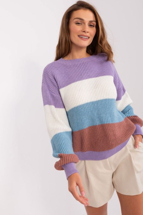Sweter Damski Model BA-SW-8024.57P Violet - Badu Sweter Damski Model BA-SW-8024.57P Violet - Badu