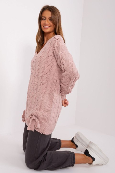 Sweter Damski Model BA-SW-8027.46P Light Pink - Badu Sweter Damski Model BA-SW-8027.46P Light Pink - Badu