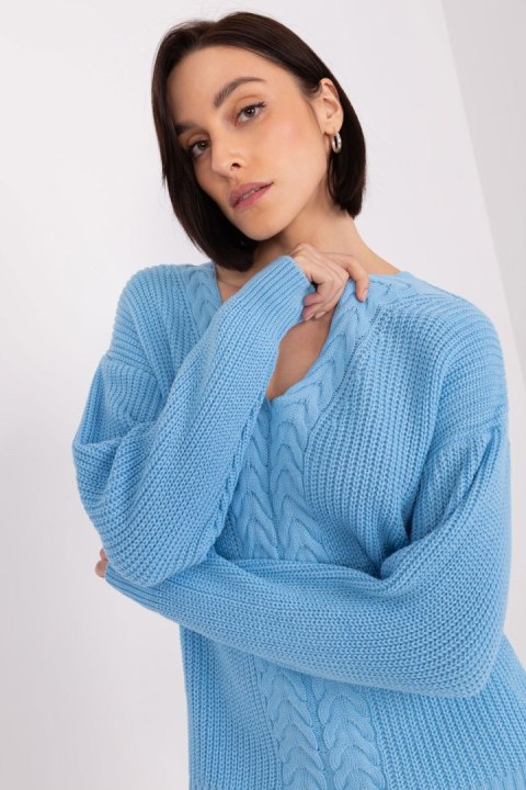 Sweter Damski Model BA-SW-8028.32 Light Blue - Badu Sweter Damski Model BA-SW-8028.32 Light Blue - Badu