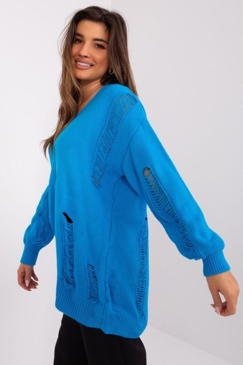 Sweter Damski Model BA-SW-8042-1.23 Blue - Badu Sweter Damski Model BA-SW-8042-1.23 Blue - Badu
