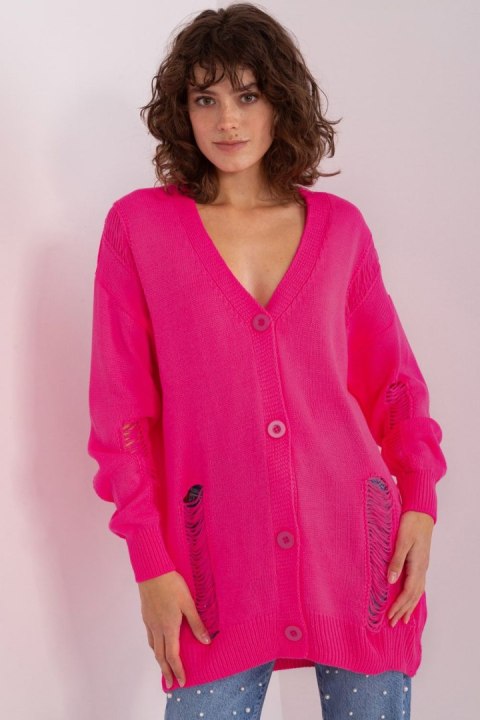 Sweter Damski Model BA-SW-8042-1.23 Fluo Pink - Badu Sweter Damski Model BA-SW-8042-1.23 Fluo Pink - Badu