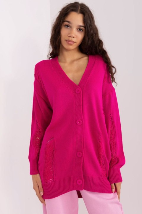 Sweter Damski Model BA-SW-8042-1.23 Fuksja - Badu Sweter Damski Model BA-SW-8042-1.23 Fuksja - Badu