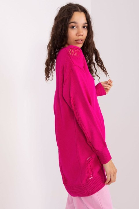 Sweter Damski Model BA-SW-8042-1.23 Fuksja - Badu Sweter Damski Model BA-SW-8042-1.23 Fuksja - Badu