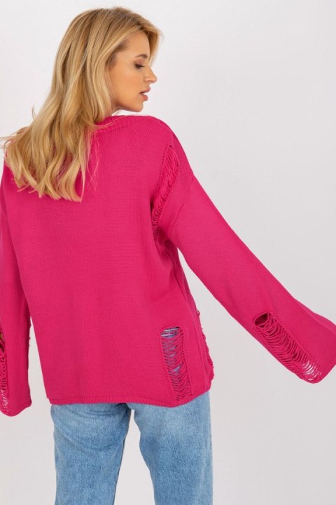 Sweter Damski Model BA-SW-8043.08X Fuksja - Badu Sweter Damski Model BA-SW-8043.08X Fuksja - Badu
