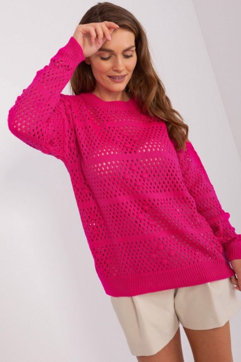 Sweter Damski Model BA-SW-9007.85P Fuksja - Badu Sweter Damski Model BA-SW-9007.85P Fuksja - Badu