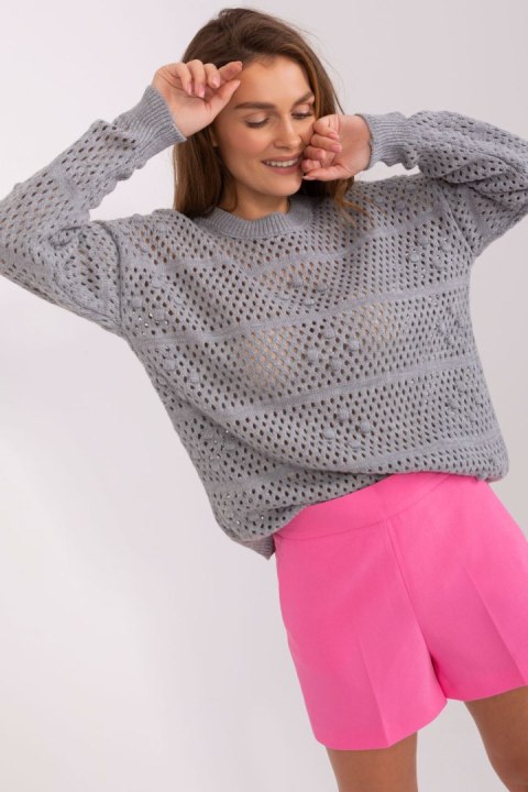 Sweter Damski Model BA-SW-9007.85P Grey - Badu Sweter Damski Model BA-SW-9007.85P Grey - Badu