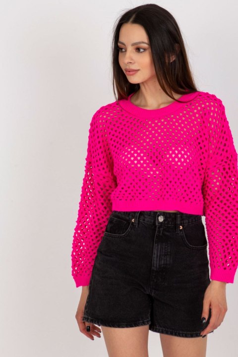 Sweter Damski Model BA-SW-9008.35P Fluo Pink - Badu Sweter Damski Model BA-SW-9008.35P Fluo Pink - Badu